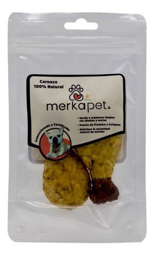 Merkapet Carnaza Natural Para Perro Forma De Pierna 2 Piezas
