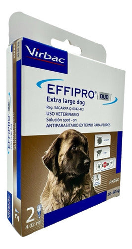 Effipro Dúo Pipeta 40-60 Kg Anti Pulgas Y Garrapatas 2 Pzas - CLIKEA
