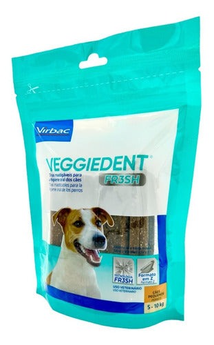 Virbac Veggiedent Fresh Tiras Premio Para Perro De 5 A 10 Kg