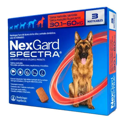 NexGard Spectra 3 Tabletas para Perros 30.1-60 Kg